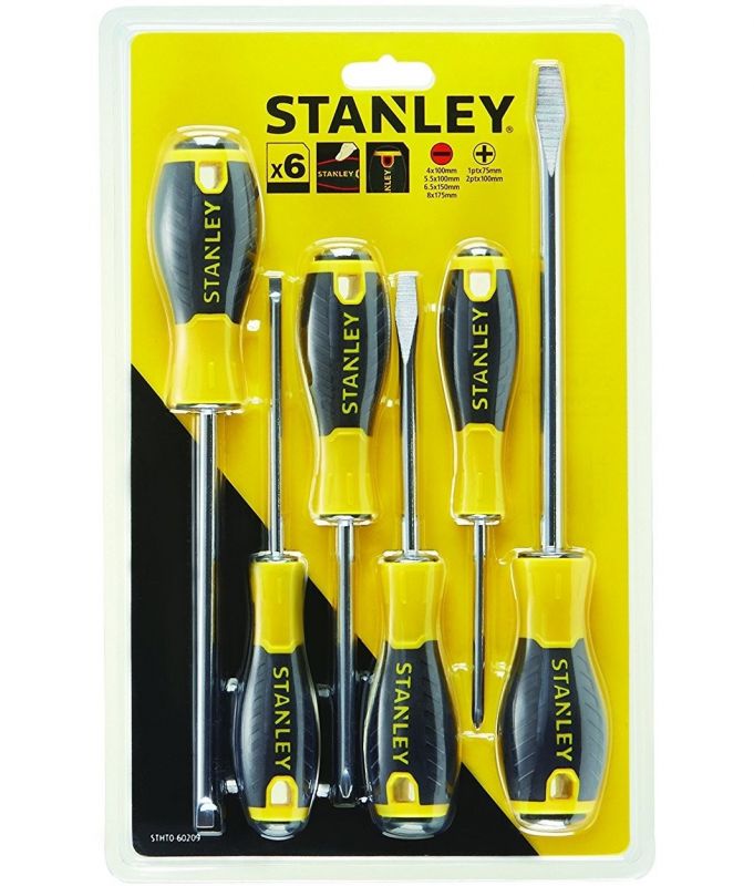 Отвертки Stanley "Essential", набор 6 ед., SL, PH