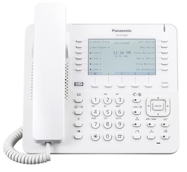 Проводной IP-телефон Panasonic KX-NT680RU White для АТС Panasonic KX-NS/NSX