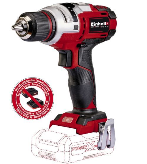 Шуруповерт-дриль Einhell TE-CD 18 Li E-Solo, PXC, акум., ШЗП, 47Нм, 400/1400 об/хв, 1.14кг, (без АКБ та ЗП)