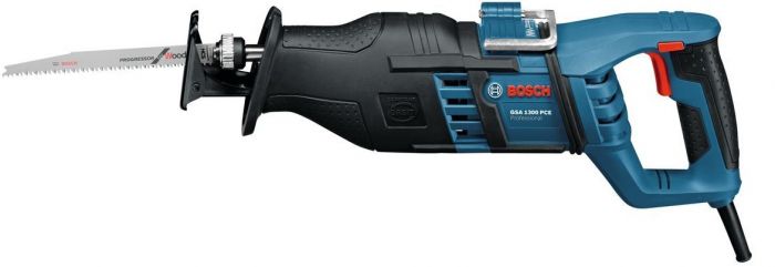 Пила дискова Bosch GSA 1300 PCE, 1300 Вт, хід 28 мм, 4.1 кг