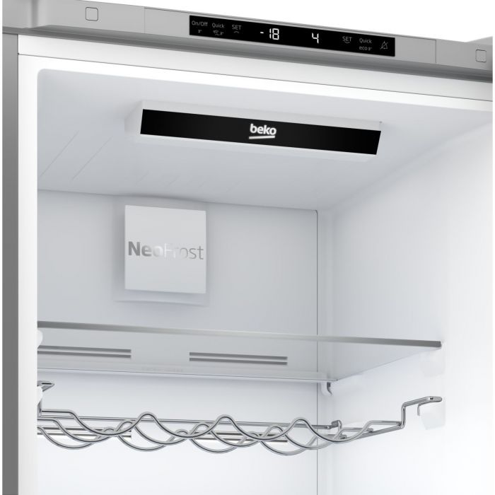 Холод. з нижн. мороз. кам. BEKO RCNA366I30XB, 186х67х60см, 2 дв., Холод.відд. - 215л, Мороз. відд. - 109л, A++, NF, Нерж