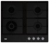 Вбудовувана газова поверхня Beko HIAW64225SB - Ш 60см./эмаль/3+ WOK/чавунні решітки/чорний