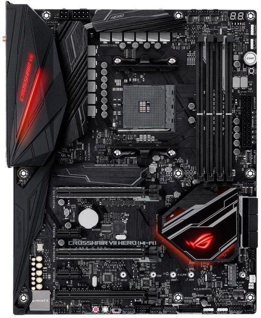 Материнcька плата ASUS CROSSHAIR VIII HERO WIFI sAM4 X570 4xDDR4 HDMI-DP Wi-Fi BT ATX