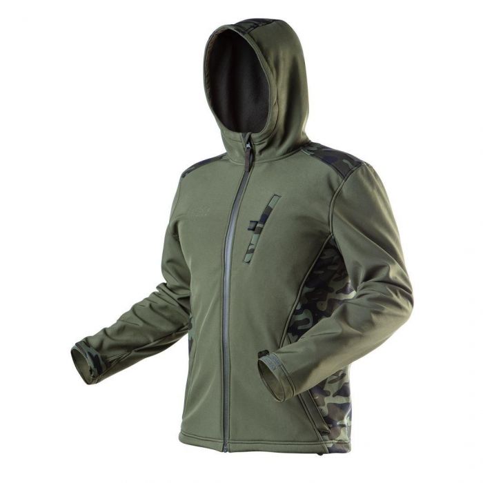 Куртка робоча Neo CAMO, розмір XXL (58), водонепроникна, дихаюча Softshell