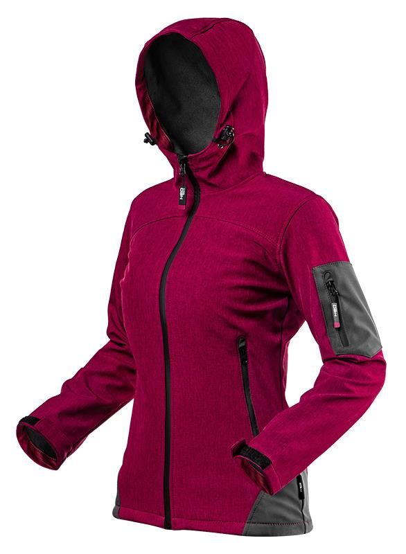 Куртка робоча NEO Softshell Woman Line, розмір M (38), легка, водонепроникна, вітронепродувна, дихаюча, внутрішня підкладка фліс, червона