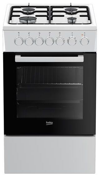 Плита комбінована Beko FSM52120DW - 50х60 см/газ-контр/емал. реш./55л/7 прогр./білий