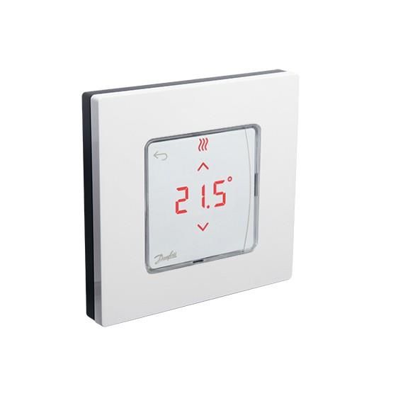 Терморегулятор Danfoss Icon RT Wireless Display, +5...35° C, електронний, бездротовий, накладний, білий