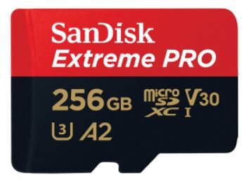 Карта пам'яті SanDisk microSD  256GB C10 UHS-I U3 R170/W90MB/s Extreme Pro V30 + SD