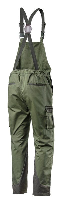 Напівкомбінезон робочий NEO CAMO Olive, розмір M (50), 255 г/м2, потрійні шви, еластична конструкція пояса, міцні кишені, оливкова