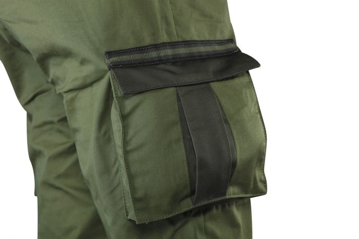 Напівкомбінезон робочий NEO CAMO Olive, розмір M (50), 255 г/м2, потрійні шви, еластична конструкція пояса, міцні кишені, оливкова