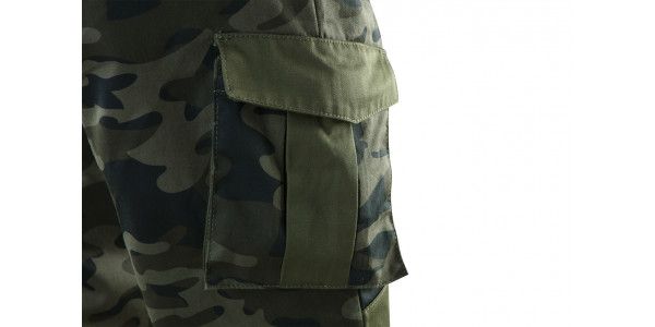 Штани робочі NEO CAMO, розмір XXL (56), 255 г/м2, профільовані коліна з відсіком для наколінників, потрійні внутрішні шви, еластична конструкція пояса, міцні кишені, камуфляжні