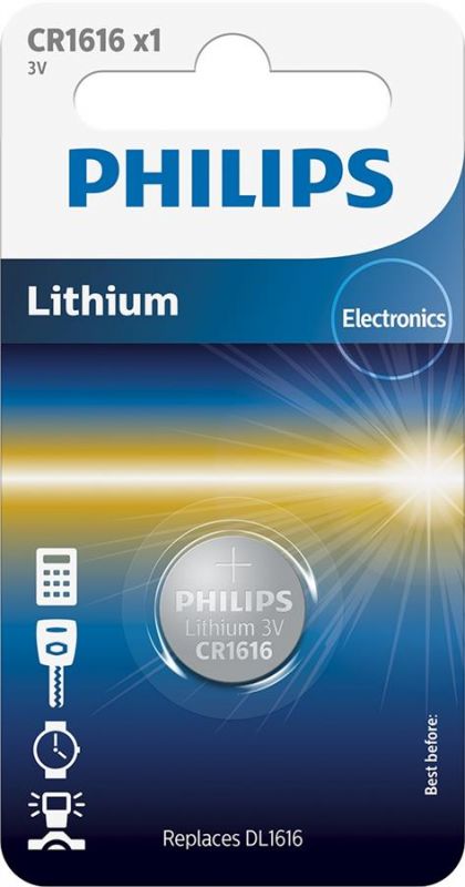 Батарейка Philips   літієва CR 1616  блістер, 1 шт