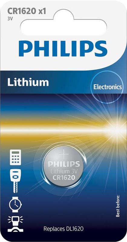 Батарейка Philips   літієва CR 1620  блістер, 1 шт