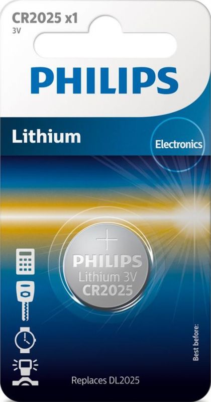 Батарейка Philips   літієва CR 2025  блістер, 1 шт