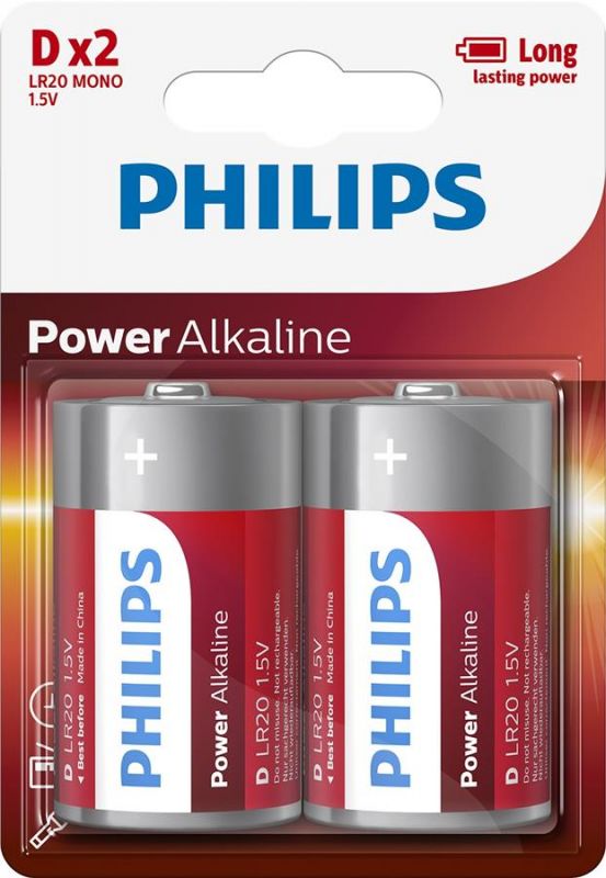 Батарейка Philips Power Alkaline лужна DLR20) блістер, 2 шт