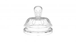 Соска для пляшечки Nuvita 3м+ 2 шт. середній потік (+ клапан) NV6063