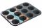 Форма для випікання мафінів Ardesto Tasty baking на 12 шт. 35*26,5 см, сірий,голубий, вугл. Сталь