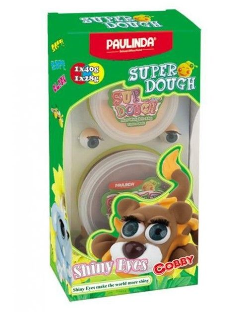 Маса для ліплення Paulinda Super Dough Shiny Eyes Лев Cobby глянцеві очі PL-081377-3