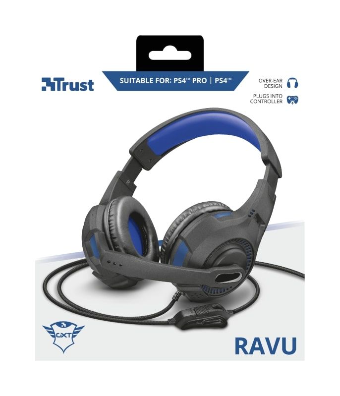 Гарнітура Trust GXT 307B Ravu Gaming Headset for PS4 3.5mm BLUE