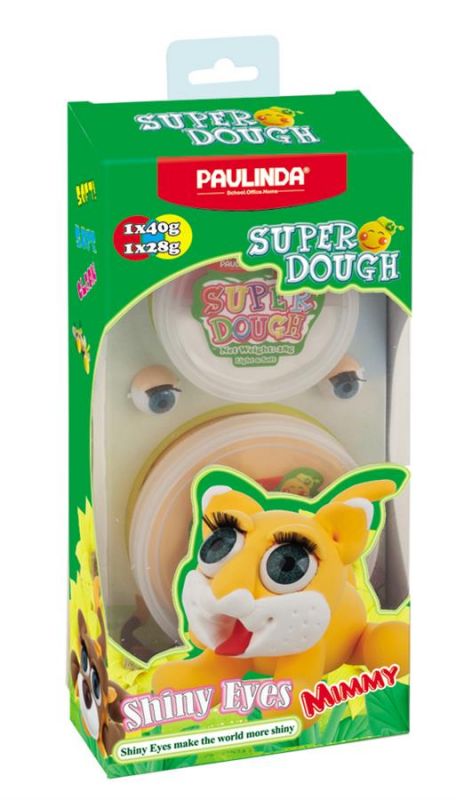 Маса для ліплення Paulinda Super Dough Shiny Eyes Кіт Mimmy глянцеві очі PL-081377-2