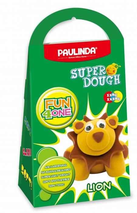 Маса для ліплення Paulinda Super Dough Fun4one Лев (рухливі очі) PL-1542