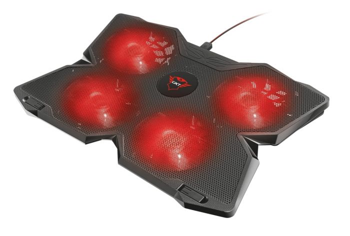 Підставка для ноутбука Trust GXT278 YOZU COOLING (17.3") RED LED Black