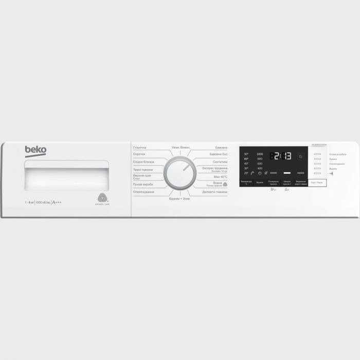 Пральна машина з фронт. зав. BEKO WUE7512XWW, 7кг, 1000, A+++, 45см, Дисплей, Білий