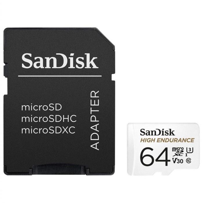 Карта пам'яті SanDisk microSD   64GB C10 UHS-I U3 V30 R100/W40MB/s High Endurance