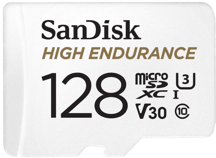 Карта пам'яті SanDisk microSD  128GB C10 UHS-I U3 V30 R100/W40MB/s High Endurance