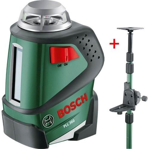 Нівелір лазерний Bosch PLL 360 SET TP 320, +штатив, ± 0.4 мм/м, до 20 м, 0.5 кг