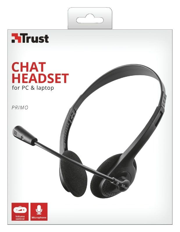 Гарнітура для ПК Trust Primo Chat 3.5mm Black