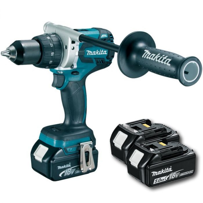 Шуруповерт-дриль Makita DDF 481 RT3J, 18В, 5 Аг, 2.4 кг