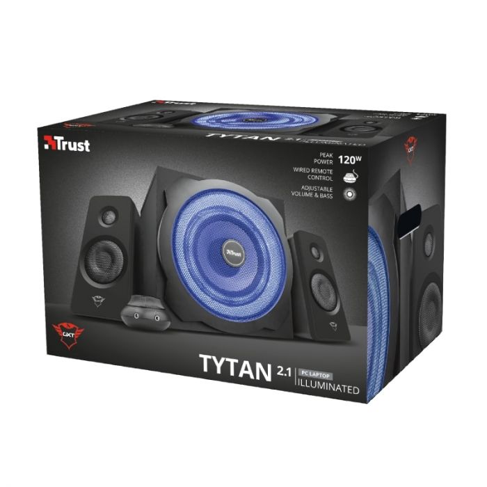 Акустична система (Колонки) Trust 2.1 GXT 628 Tytan Illuminated Speaker Set Black