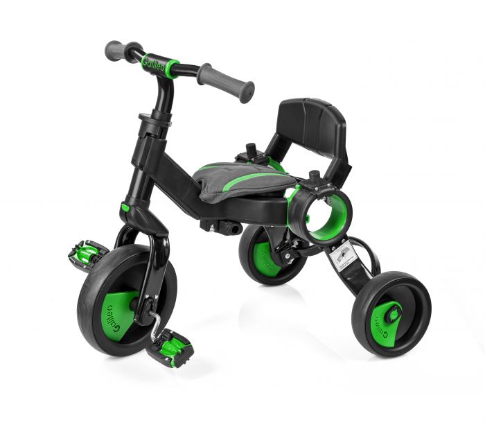 Триколісний велосипед Galileo Strollcycle Black зелений GB-1002-G