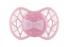 Пустушка ортодонтична Nuvita NV7064 Air55 Cool 0m+ "BE HAPPY" кольору "рожевий кварц"