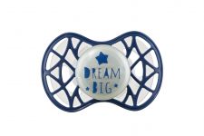 Пустушка симетрична Nuvita NV7085 Air55 Cool 6m+ "DREAM BIG" світиться у темряві темно-синя