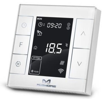 Розумний термостат для керування водяною теплою підлогою /водонагрівачем MCO Home, Z-Wave, 230V АС, 5А, білий