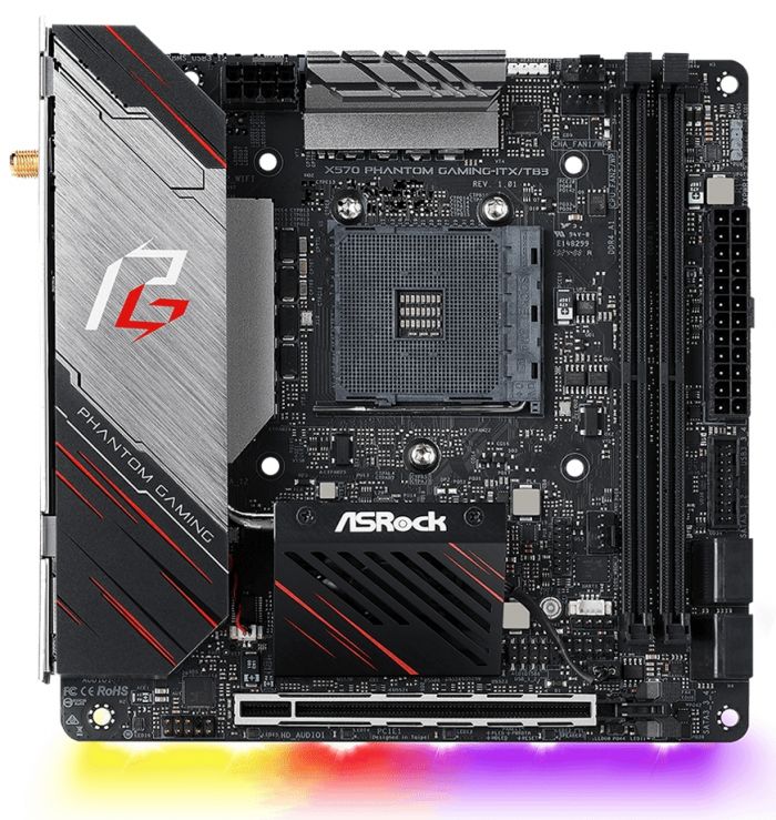 Материнська плата ASRock X570 Phantom Gaming sAM4 2xDDR4 M.2 HDMI DP BT  mITX