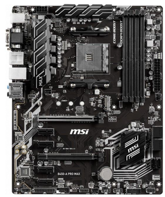 Материнcька плата MSI B450-A PRO MAX sAM4 B450 4xDDR4 HDMI-DVI-VGA M2 6xGPU Mining ATX