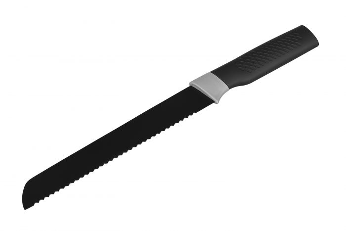 Кухонний ніж для хліба Ardesto Black Mars, чорний, 33 см, нерж. сталь, пластик