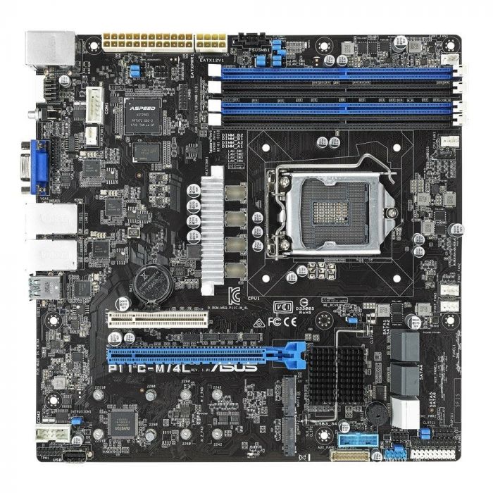 Материнська плата серверная ASUS P11C-M/4L s1151 C242, 4xDDR4, M.2 mATX