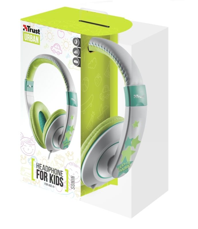 Навушники Trust Sonin Kids Over-Ear Grey / Green