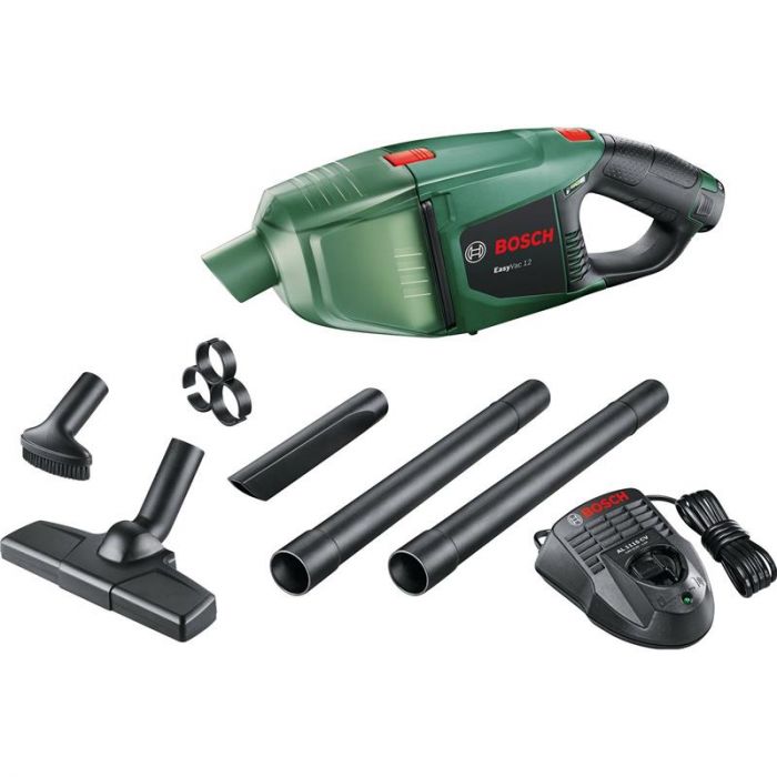 Пилосос Bosch EasyVac 12, акумуляторний, 12*2 .5аг, контейнер 0.38 Л, 1кг