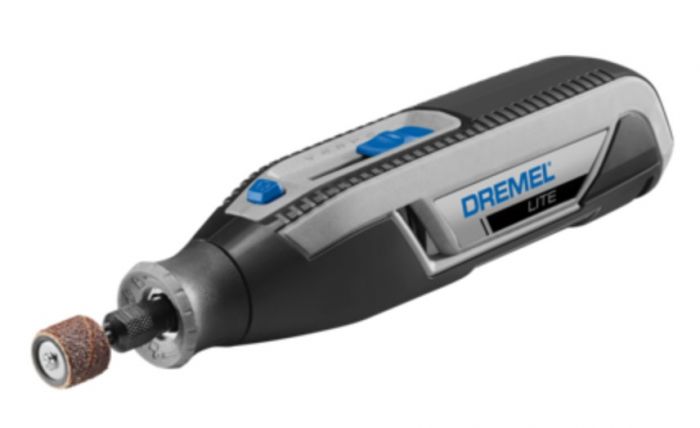 Шліфувально-гравірувальна машина Dremel 7760-15, акумуляторна, 3,6В, 2Ah, ЗП USB, 8000-25000об/хв, 15 насадок, 19,5см, 0.27кг