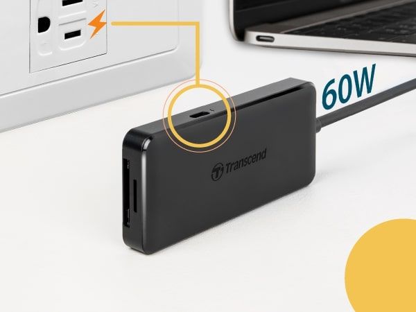 Хаб Transcend USB Type-C HUB  6 ports microSD/SD Black