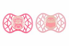 Пустушка Nuvita NV7086 Air55 Explorer ортодонтична 6m+, світиться у темряві (мавпа, сова) 2шт