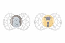 Пустушка Nuvita NV7086 Air55 Explorer ортодонтична 6m+ (ведмідь, жираф) 2шт