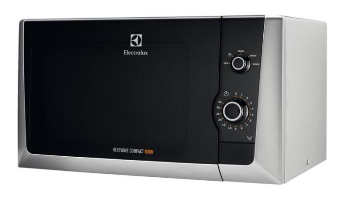 Мікрохвильова піч Electrolux EMM21000S, 21 л, 800 Вт, механічне керування, Сріблястий