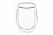 Набір чашок Ardesto з подвійними стінками , 250 мл, H 9,5 см, 2 од., боросилікатне скло