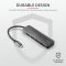 USB-хаб Trust Halyx USB-C to 4-Port USB-A 3.2 ALUMINIUM